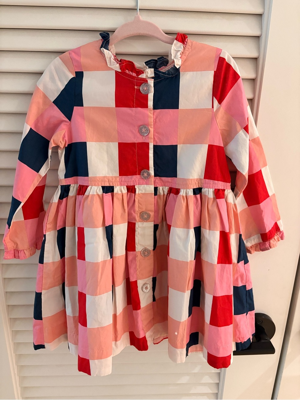Pink Chicken Plaid Dress